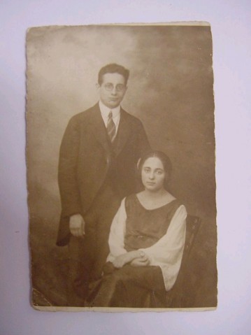 Isaac Pakter met eerste vrouw Tossi